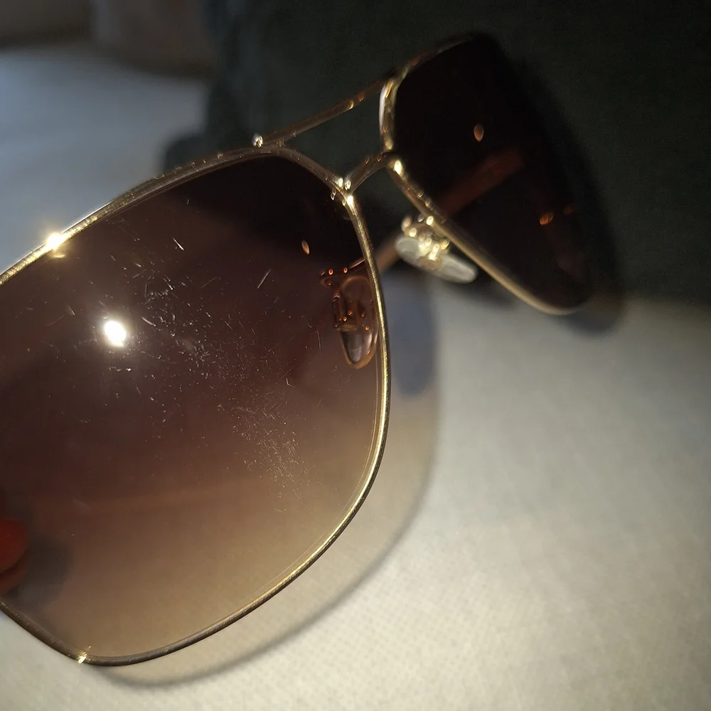 CHANEL 4141-Q Gold Frame Brown Gradient Aviator Sunglasses - Picture 6 of 8